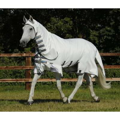 Premier Equine Buster Sweet Itch Teppich mit Bauchklappe weiß 