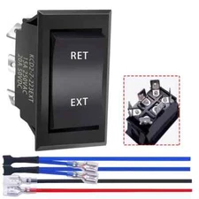 6 Pin Momentary RV Jack Switch 12V DC Reverse Polarity Rocker Switch 20A (ON)...