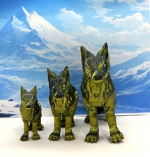 3pcs 3d Printed Wolf, Black  Gold Articulated Wolf Toy, Fidget ADHD Autism Toy