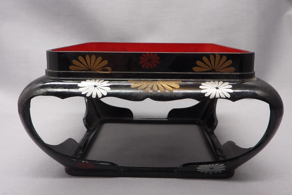 Muñeca Japonesa Hinamatsuri Kakebanzen Mesas Miniatura Set Plástico Negro-12 Piezas Foto 4 de 4