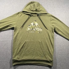 Adidas Volleyball Graphic Camo Hoodie Sweatshirt Mens Medium Green Lightweight