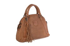 Sts Ranchwear Womens Sweetgrass Sansa Distressed Tan Leather Satchel Bag Os