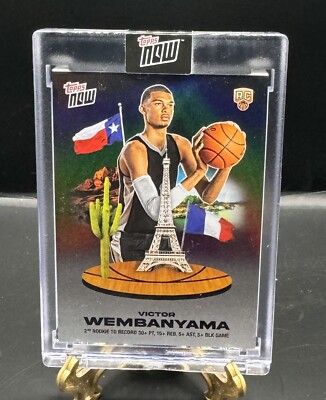 Victor Wembanyama 2023-24 TOPPS NOW Basketball VW-4 ROOKIE BLACK