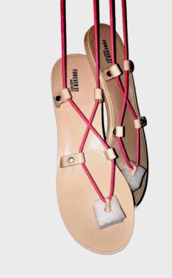 Cleopatra Lace Up Sandals, Flats, Long Wrap Laces, Gladiator size 8