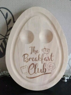 HOLZ FRÜHSTÜCK BRUNCH SERVIEREN FRÜHSTÜCK BROT   EI KÄSE SERVIERBRETT NEU