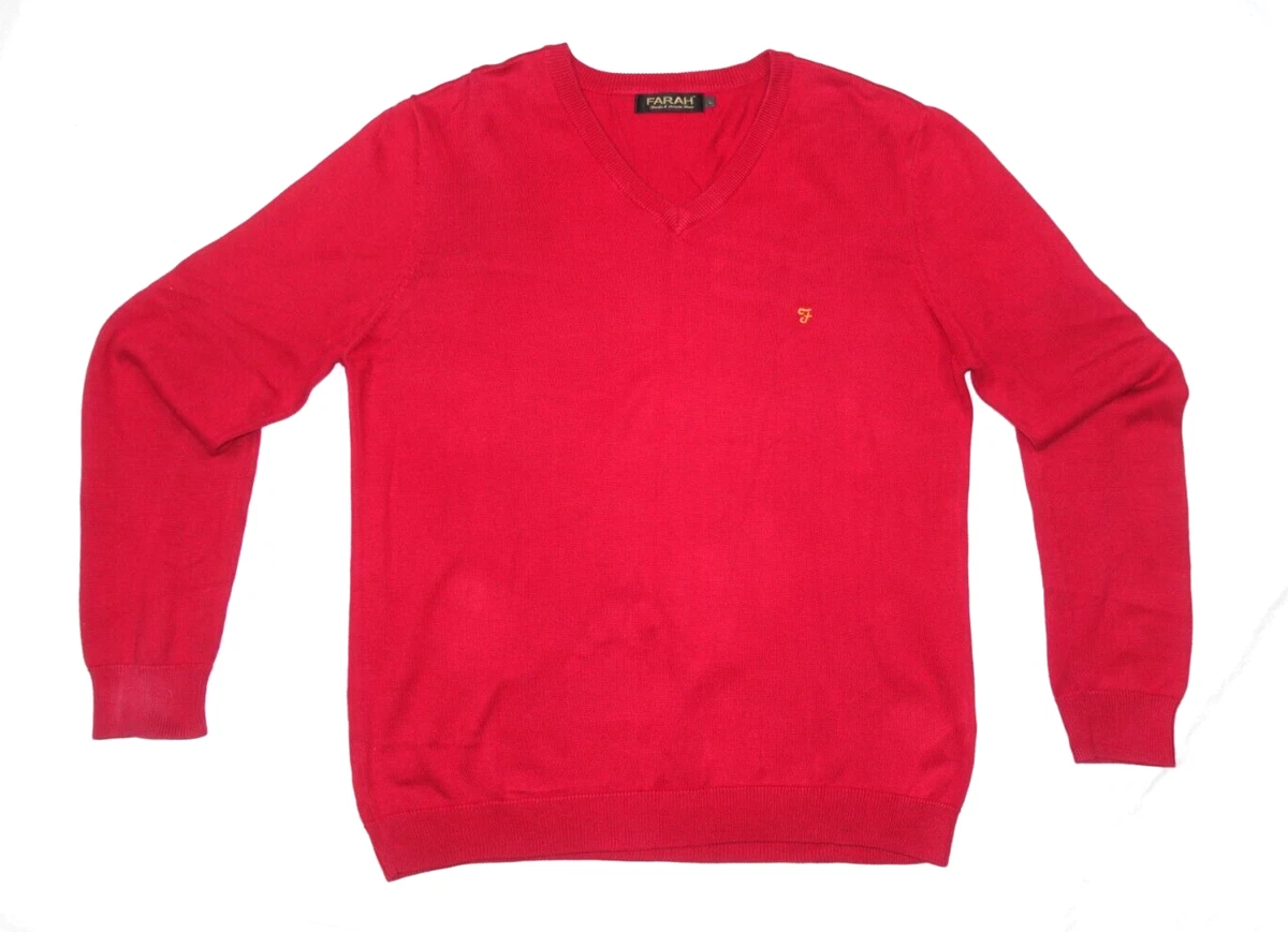 Farah v neck clearance jumper