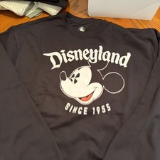 Disneyland Mickey Mouse Since 1955 Black Pullover Sweatshirt NWT LARGE