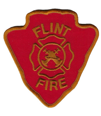 Flint (Genesee County) MI Michigan Fire Dept. patch - NEW! *RED ARROWHEAD*