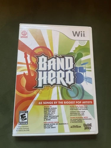 Band Hero (Nintendo Wii, 2009) Complete With Manual - Tested-