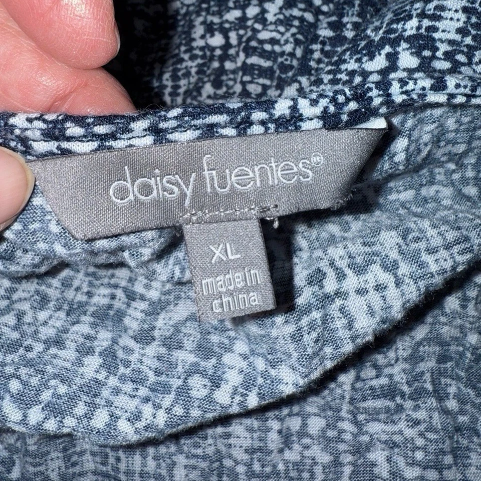 Daisy Fuentes Women's Blue Sleeveless A line Mini Dress Size XL - Image 3 of 4