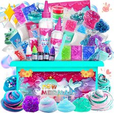 Mermaid Slime Kit for Girls, Mini Dreamy Slime Making Kit for Kids 6-...