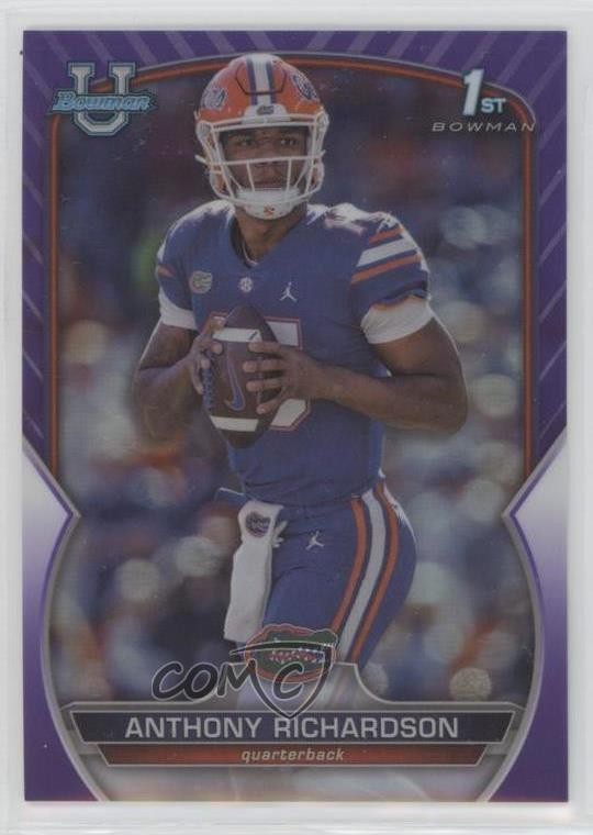 2022 Bowman U Chrome Purple Refractor 223/399 Anthony Richardson #65 0hk3