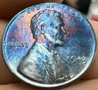 1943 AU WHEAT CENT  TONER STEEL  PENNY. CLEANED/RAW/TONED.  *SC118