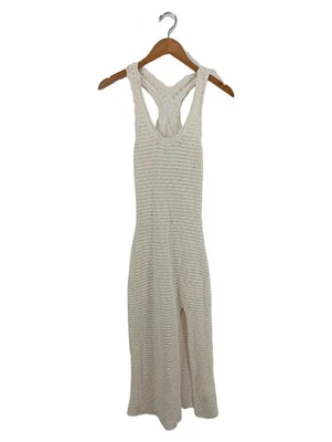 Pull&Bear Robe Maxi Femme Beige Bohème Coton Décontracté (EU 36, INT S) - Photo 1/3