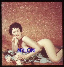 RARE VINTAGE 1950s 3-D STEREO COLOR SLIDE OF A NUDE MODEL