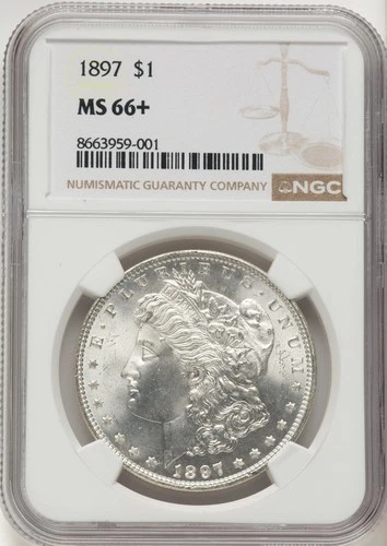 1897 Morgan Dollar NGC MS66+