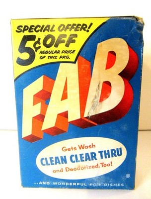 Vintage 1950-60s FAB Colgate-Palmovie Laundry Soap Detergent Unopened Box-SEALED