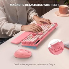 KC302 Pink Wireless Keyboard and Mouse Combo