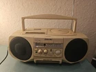 Vintage 1990's Sony CFD-V30 CD, Radio, Cassette BoomBox, Beige-All Works