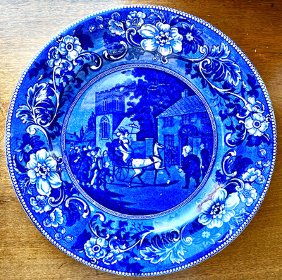 Antique 1820s Clews Staffordshire Dr. SYNTAX Plate TAKING POSSESSION...10.5  VGC
