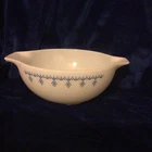 Pyrex White Blue Snowflake Garland Cinderella Bowl 443 -  2 1/2 Quart Vintage
