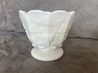 Westmoreland Milk Glass Paneled Grape Pattern Rose Bowl