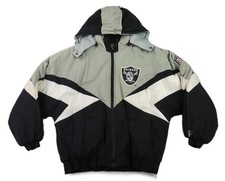 VTG 90s Pro Player US Men s L Los Angeles LA Raiders NFL Bomber Puffer Jacket