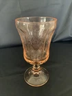 Vintage Indiana Glass Pink Madrid Recollection 6 1/2" Water Goblet