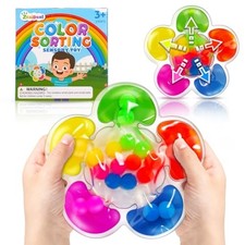 Color Sorting Toys Sensory Toys, Fine Motor Skills Game for Toddlers, Flower