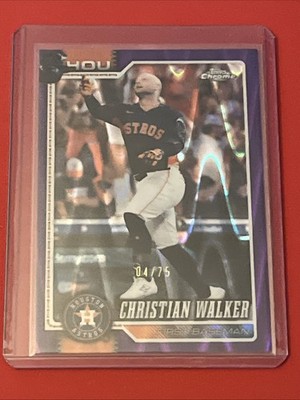 Christian Walker 2026 Topps Chrome Purple Ray Wave Refractor /75 #252