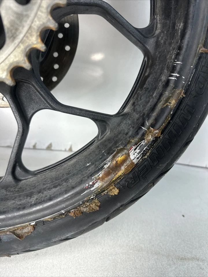 2015 - 2017 Yamaha Yzf R3 Oem Rear Wheel Rim Tire Sprocket OEM Straight - Image 2 of 4