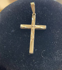 Vtg Park Lane Cross Pendant Gold Tone Dainty Etched Christian — photo 2