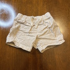 Carter  s Just One You Baby Shorts 18M Tan/White Check 100 Cotton