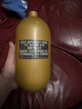 Infamous Paintball Pro DNA Skeleton Air Bottle Only, 80ci 4500psi, Gold, Airsoft