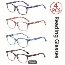 4 Pc 2.00 Reading Glasses Blue Light Blocking Readers