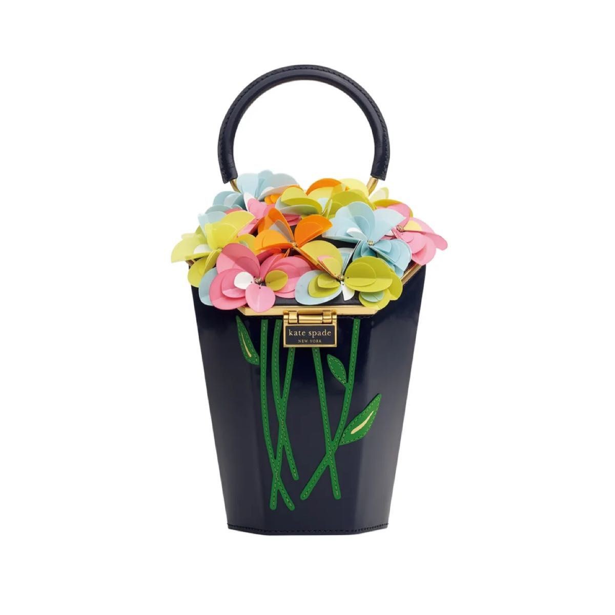木・金限定価格 【新品 未使用】 Kate Spade ３D フラワー バッグ Kate Spade New York Flowers and Showers 3D Vase Leather Crossbody