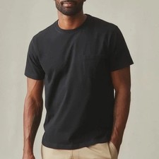 AMERICAN GIANT Mens Black Short Sleeve Pocket T Shirt Size S Made in USA