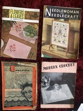 Vintage Embroidery Books Patterns & Crochet