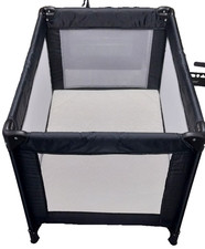 Red Kite Black Sleep Tight Travel Cot With Mattress and 2 Sheets 1 new, 1 used