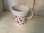 Fiestaware Red White & Blue Stars Tapered Mug Excellent Fiesta Mug New with Tag!