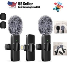 Professional Wireless Lavalier Lapel Microphone for iPhone, Mini Video Record...