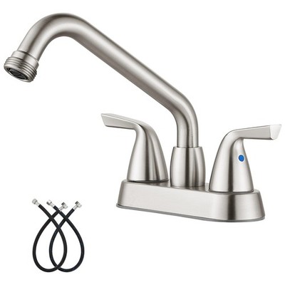 4 Inch Laundry Sink Faucet Brushed Nickel Aolemi Centerset Utility Faucets Spout