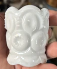 L.E. Smith Vintage White Milk Glass Toothpick Holder Moon Star Pattern
