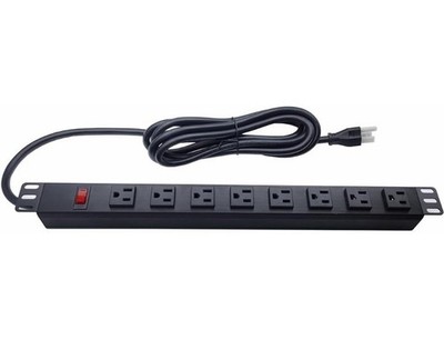8 bit 15P Brushed Aluminum Alloy Process 14AGW 9 ft Cable 1U Rack Mounted