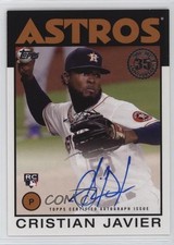 2021 Topps 1986 Topps Baseball Auto Series 2 Cristian Javier #86A-CJA Auto 8px