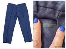 Prada Mens Wool Mohair Dress Pants Trousers Navy Microcheck 56 (38W 30L)