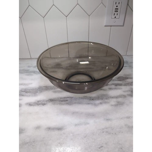 Pyrex Amber Brown Mixing Bowl, Vintage 4L/4 Qt #326, Nesting Bowl, USA Glassware
