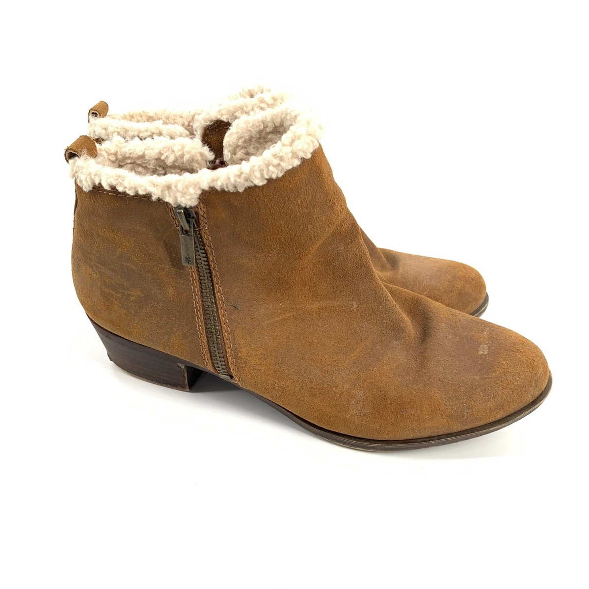 Lucky Brand Basel Sherpa Lined Ankle Boots 11 Light Brown  display picture 3