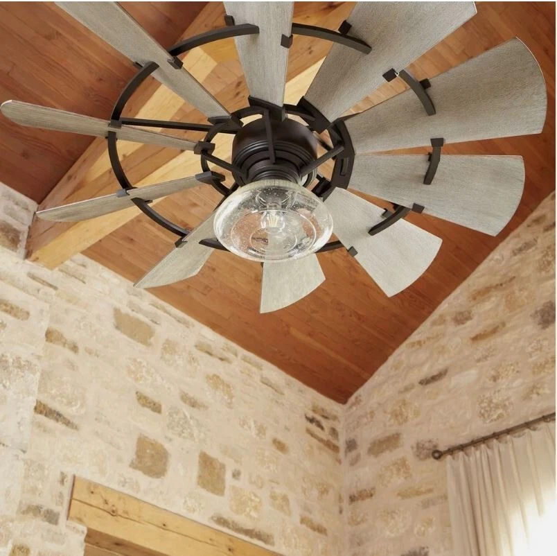 Quorum Windmill 11" Indoor/Outdoor Ceiling Fan Light Kit Oiled Bronze 1902-86 - Image 2 of 4