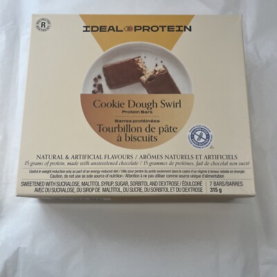 Ideal Protein Cookie Dough Swirl bars BB 09/30/26 FREE Ship